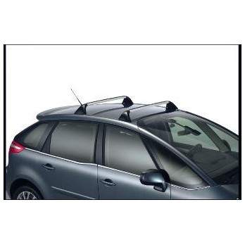 2 barres de toit Aluminium avec fixations sur barre longitudinales GREEN  VALLEY : Citroën C4 GRAND PICASSO