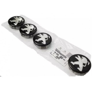 KIT DE 4 CABOCHONS POUR ROUES ALUMINIUM NOIR