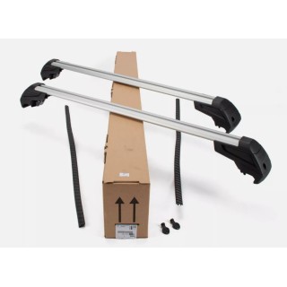 JEU DE 2 BARRES DE TOIT TRANSVERSALES  ALUMINIUM A FIXATION AUTOMATIQUE