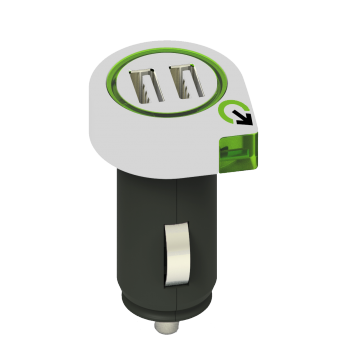 CHARGEUR 2 USB MAXI 2,1 AMP.
