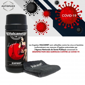 VULCANET - Lingettes nettoyantes auto et moto + microfibre