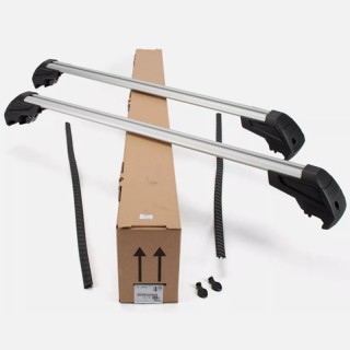 JEU DE 2 BARRES DE TOIT TRANSVERSALES  ALUMINIUM A FIXATION AUTOMATIQUE