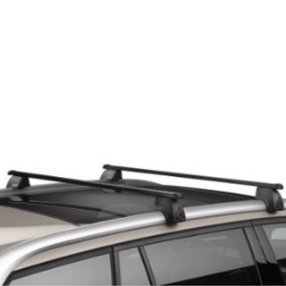 JEU DE 2 BARRES DE TOIT TRANSVERSALES ACIER POUR VEHICULE AVEC BARRES LONGITUDINALES