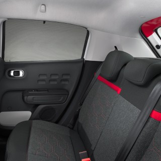 JEU DE 2 STORES PARE-SOLEIL DE VITRES DE PORTES ARRIERE